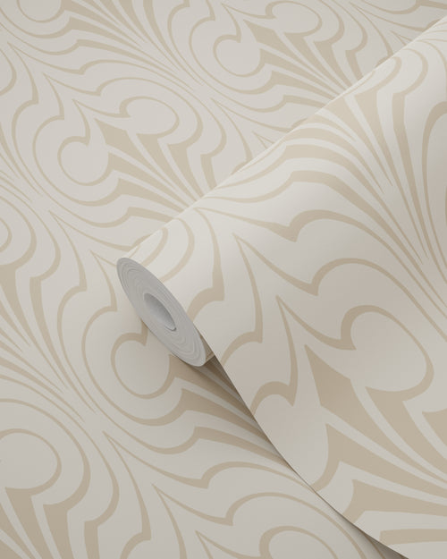 ESTAhome behang grafische vorm beige - 50 x 900 cm - 139634 - vtwonen shop