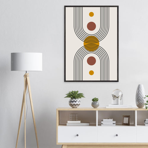 Artfulprints Poster Boho – Solar form   - 70x100 cm - Meerkleurig