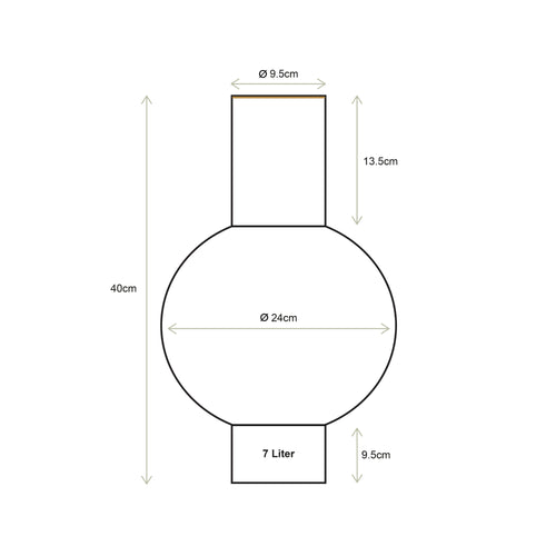 Pip Studio Metalen Vaas voor Bloemen - Woondecoratie - Donkergroen - 24x40cm - vtwonen shop