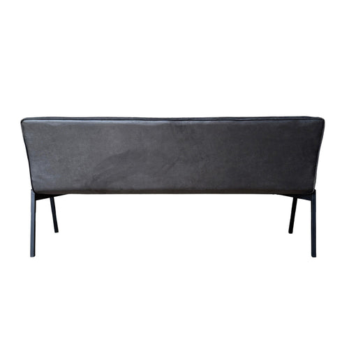 Starfurn Eetkamerbank Tivoli - Antraciet Leer - 185x56x88cm