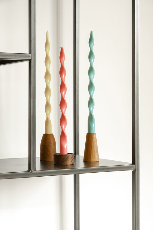 Originalhome spiraalkaars 40 cm - zalm