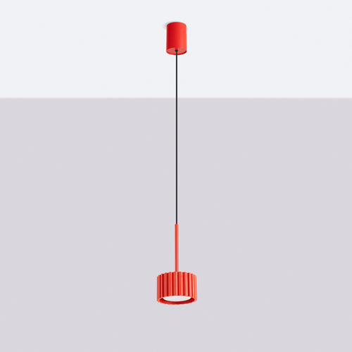 Sollux Lighting Hanglamp AURA 1 rood Gx53 - 10x10x125cm