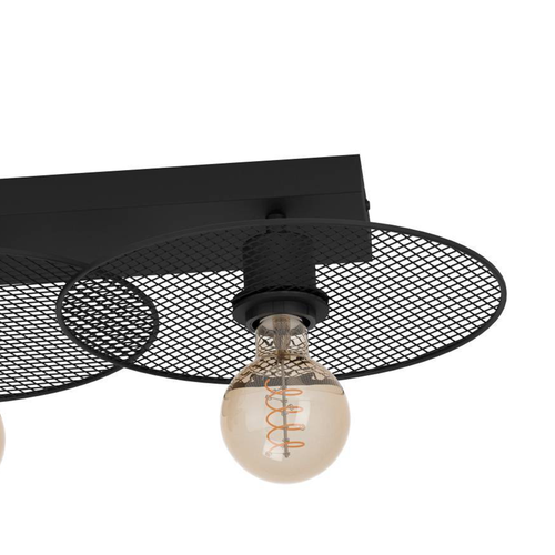 EGLO plafondlamp Ikeston - e27 - 95 cm - zwart - staal - vtwonen shop