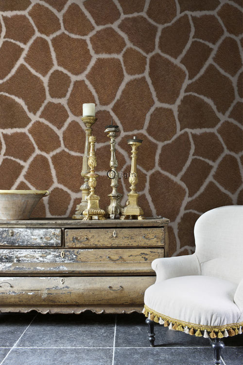 Origin Wallcoverings fotobehang giraffe huid look bruin - 150 x 279 cm - 357244