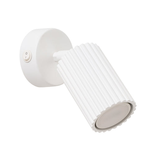 Sollux Lighting Wandlamp KARBON wit met schakelaar - 8x8x16cm