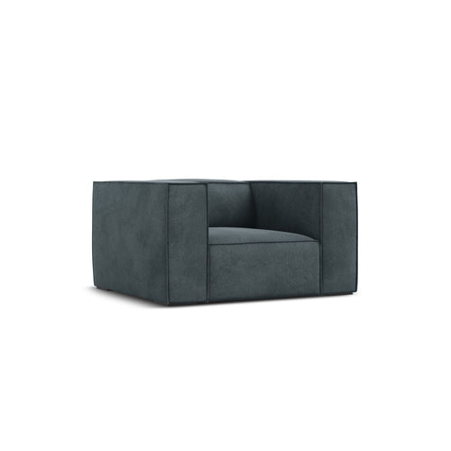 Cosmopolitan Design - Fauteuil Turin structurele stof blauw grijs - 95x113x68cm