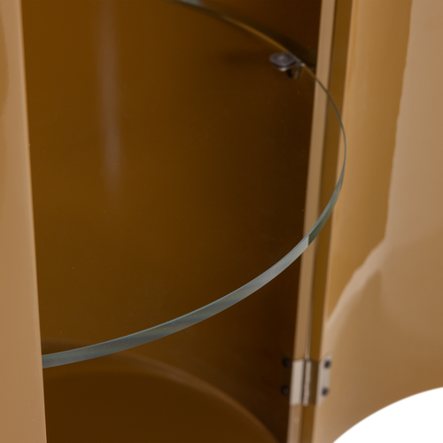 WOOOD ronde kast 72xØ45 cm Sera - Hout - Hoogglans Honinggeel - 72x45x45