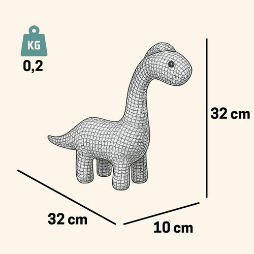 Pintado & Lacado knuffeldier Dinosaur - groente - 32 cm