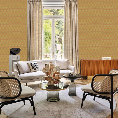 Catchii Behang Ikat Toko mustard - vtwonen shop