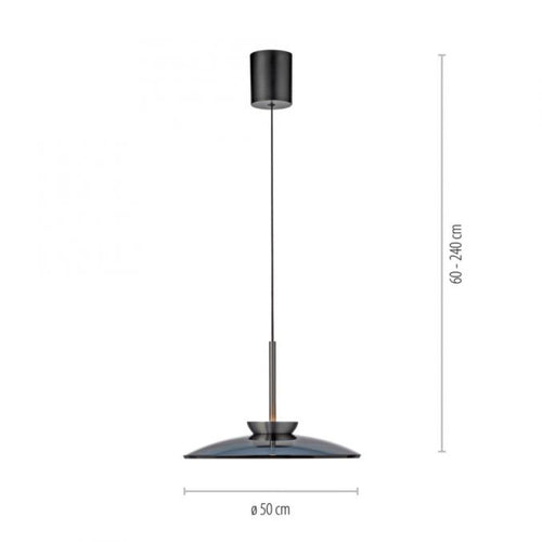 Neuhaus PURE hanglamp E-Moon - 1 lichts - 50  x 240   cm - grijs - vtwonen shop