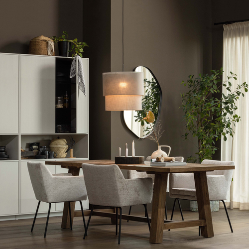 WOOOD organische spiegel Romee - Metaal - Zwart - 100x70x4 - vtwonen shop