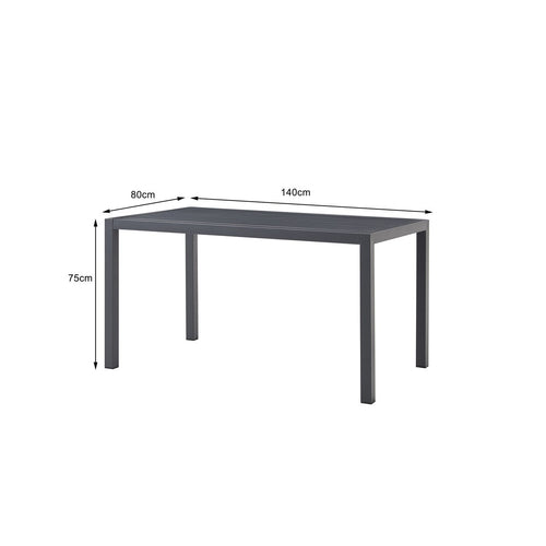 Kare Design Tuintafel Madagascar 140x80cm antraciet - vtwonen shop