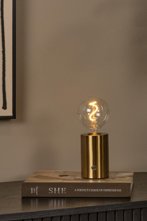 Lucide tafellamp VIVO - 1xE27 - Mat Goud / Messing - vtwonen shop