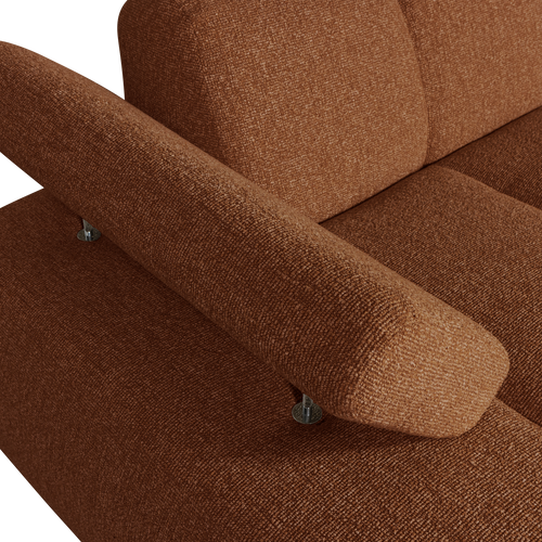 WOOOD chaise longue element links Mojo - Bouclé - Roest Bruin Melange - vtwonen shop