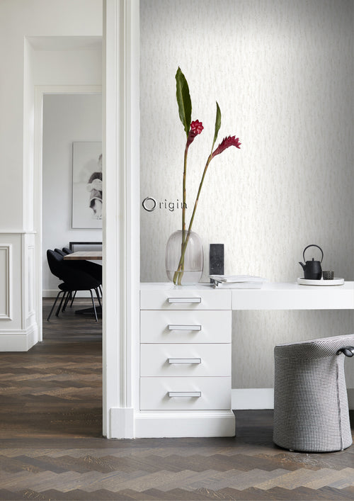 Origin Wallcoverings behang travertin natuursteen gebroken wit - 53 cm x 10,05 m - 347584 - vtwonen shop