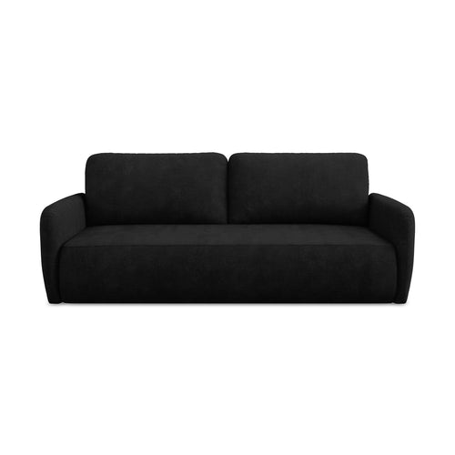 LaMiaSofa 3-zits slaapbank Corle - chenille stof - zwart - 218x102x86