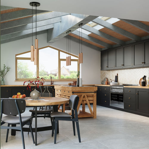 Sollux Lighting Hanglamp LINO 3 hout - 45x6x90cm