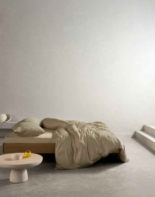 Essenza Minte dekbedovertrek - Eenpersoons – 140x200/220 cm - Taupe