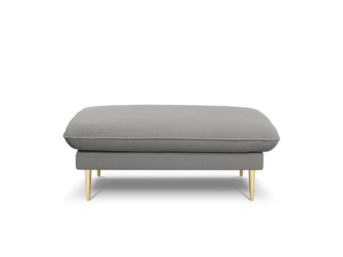 Cosmopolitan Design Poef Vienna boucle, grijs - 73x93x43cm