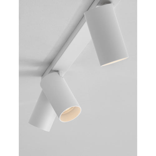 Nova Luce OSO Plafondspot met lichtbalk, zandwit, GU10, 3x10W