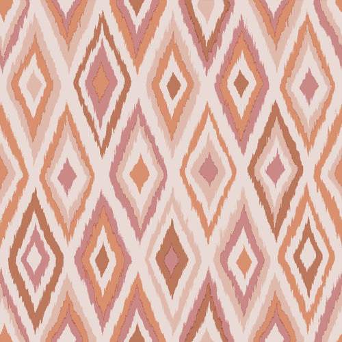 ESTAhome behang ruiten roze en terracotta - 50 x 900 cm - 131786