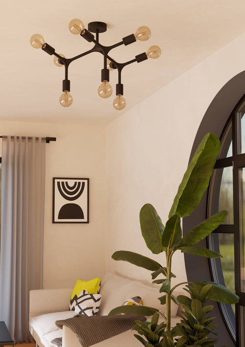 EGLO plafondlamp Bocadella 1 - e27 - ø 64 cm - zwart - vtwonen shop