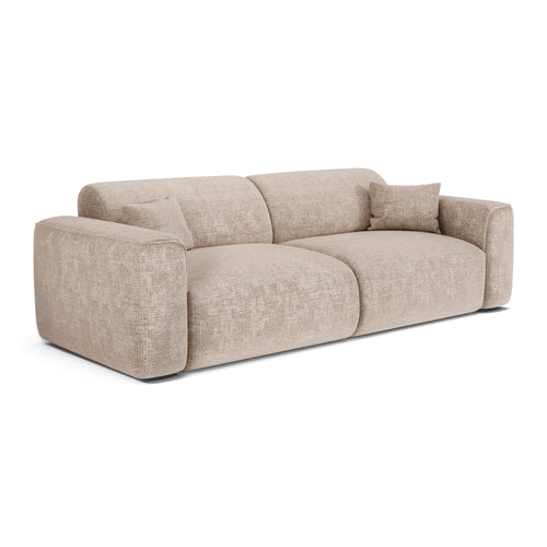 Sia Home - Slaapbank YUMA - gewaafd fluweel beige 240cm