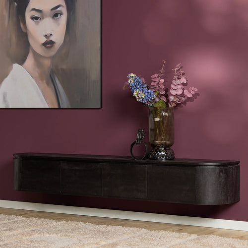 Starfurn Tv-meubel Excellent - Zwart Hout - 200x35x30cm