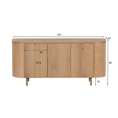 Livingfurn dressoir Tobago - bruin - 43x170x81