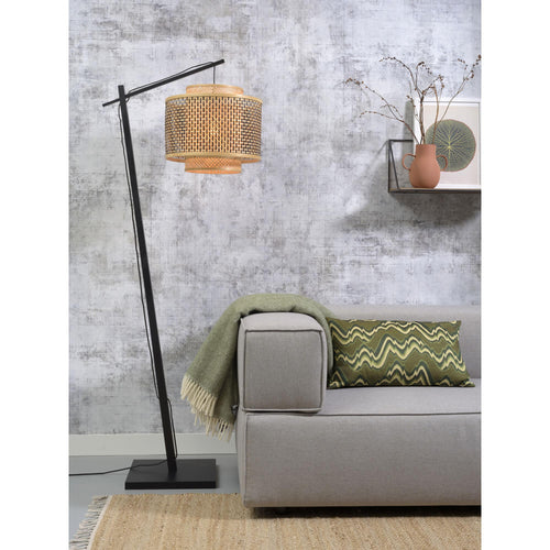 GOOD&MOJO vloerlamp Bhutan - bruin - Ø40cm - vtwonen shop