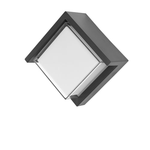 Merano Arbor Buiten Moderne Wandlamp Donkergrijs ABS Helder, Wit Acryl LED 12W 1385Lm 3000K IP65