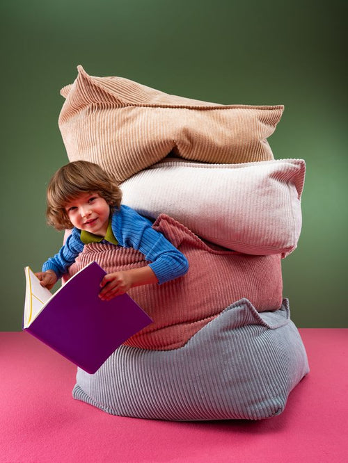 Wigiwama Vierkante Poef - Blauw - vtwonen shop