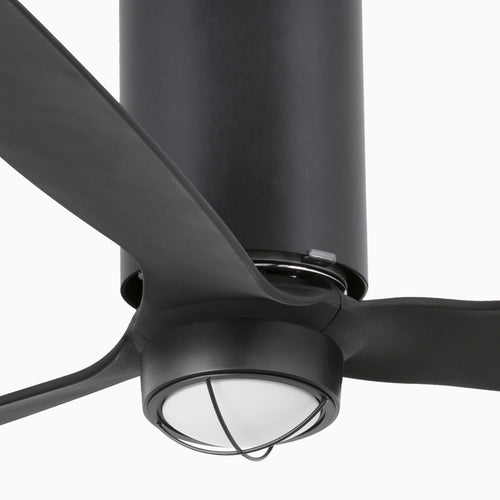 Faro MINI TUBE - LED mat zwarte plafondventilator met DC-motor, 3000K