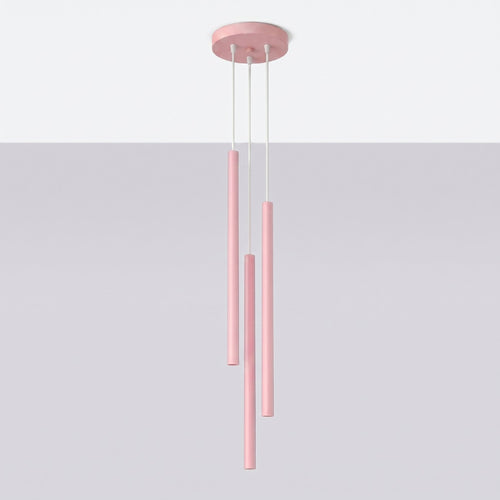 Sollux Lighting Hanglamp PASTELO 3P roze - 19,5x19,5x115cm