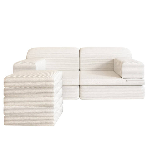 Home Deluxe Speelbank LIV incl. stapelblokken - Snoer Beige