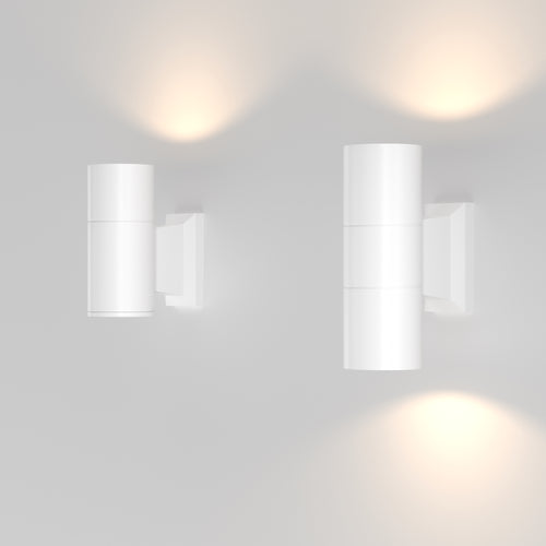 Maytoni Outdoor - Wandlamp Bowery - Wit - Ø6,4