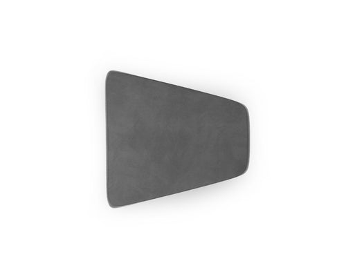 Micadoni Poef Miley flueel, grijs - 79x88x40cm