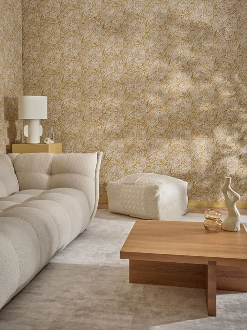 Masureel behang bloemen geel - 53 cm x 10.05 m - 630981 - vtwonen shop