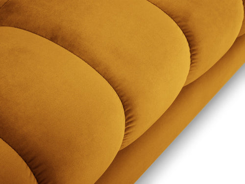 Cosmopolitan Design linker hoekbank Bali 5-zits, flueel, geel - 185x293x75cm