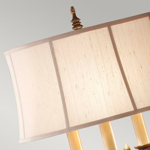 Elstead Gibson - 4 Lichts Vloerlamp Antiek Bruin, E27