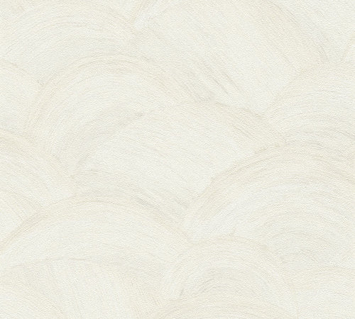 Livingwalls behang art deco bogen wit, crème en grijs - 53 cm x 10.05 m - AS-391055 - vtwonen shop