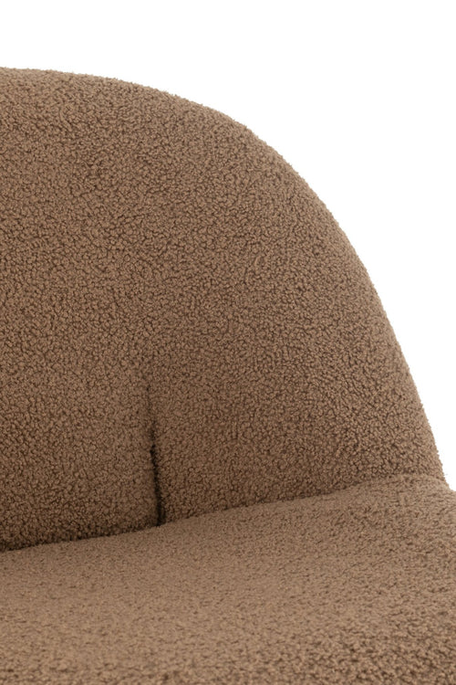 J-Line zetel Teddy Boucle - velvet - bruin