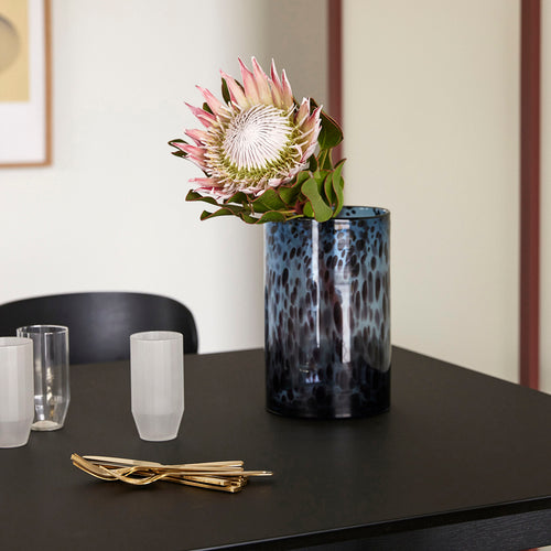 Hübsch vazen Leo - glas - ø18xh28, ø20xh37cm - vtwonen shop