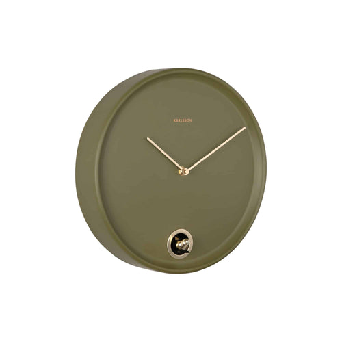 Karlsson wandklok Esencia Cuckoo - groen - Ø30cm