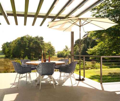 Hartman Tuinstoel Delphine - Donkerblauw Wicker - Zithoogte 43cm - vtwonen shop