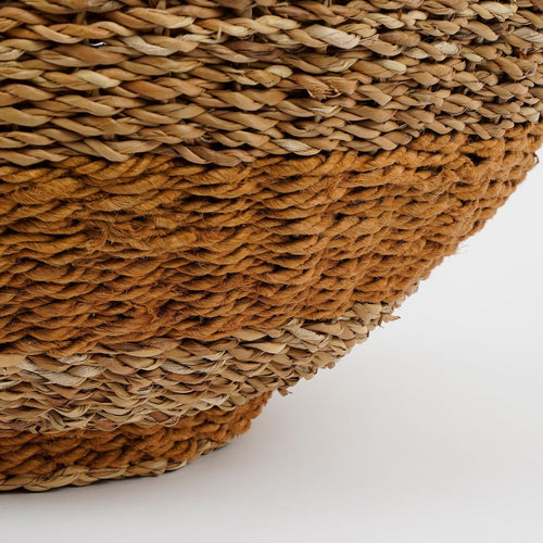 Mica Decorations Tacoma Opbergmand met Deksel - H48 x Ø55 cm - Jute - Geel