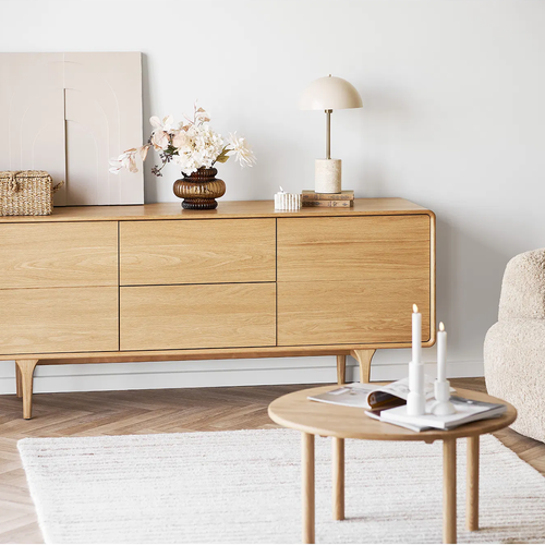 Artichok Joëlle Eikenhouten Salontafel Naturel - Ø 70 x 40 cm - vtwonen shop