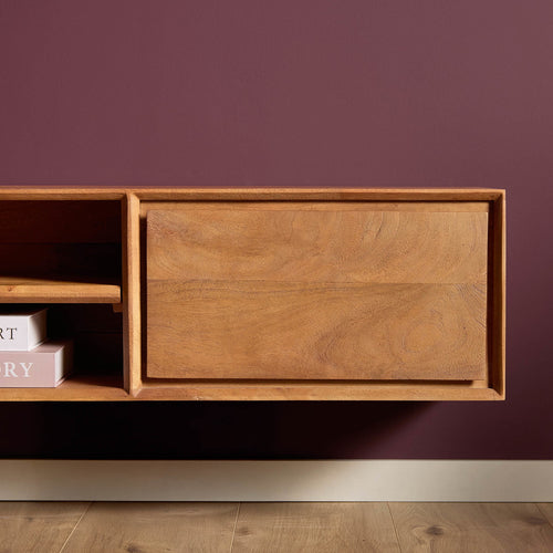 Starfurn Tv-meubel Ambiance - Zwevend - Naturel Hout - 120x35x30cm