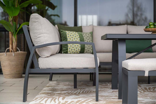 Vasano lounge-dining hoekset - rechts - 4-dlg. -  c.black - sand - vtwonen shop