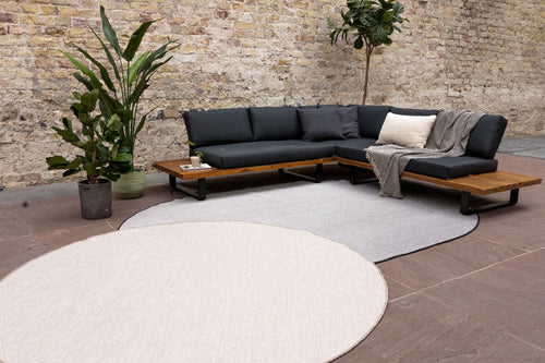 Buitenkleed Ovaal Mono - Zwart/Wit - Dubbelzijdig - EVA Interior - 200 x 290 cm